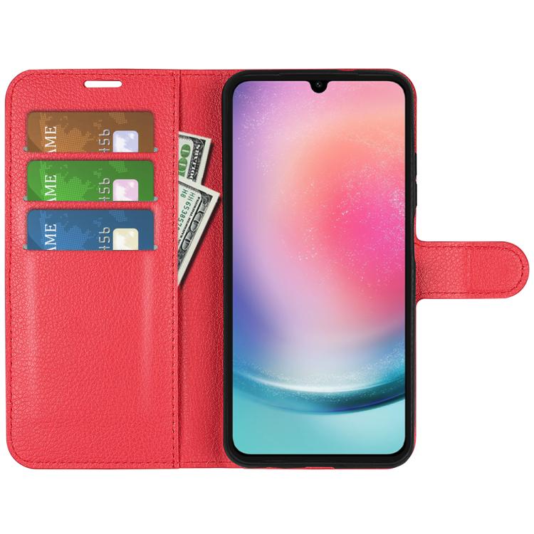 For Samsung Galaxy A16 5G Litchi Texture Horizontal Flip Leather Phone Case with Holder