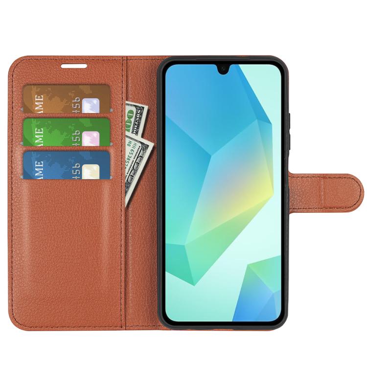 For Samsung Galaxy A17 5G Litchi Texture Horizontal Flip Leather Phone Case with Holder