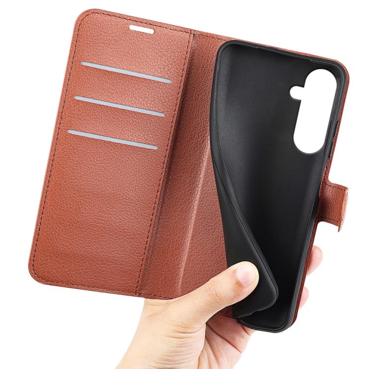 For Samsung Galaxy A17 5G Litchi Texture Horizontal Flip Leather Phone Case with Holder
