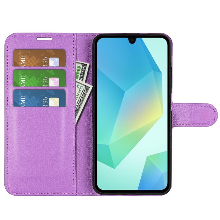 For Samsung Galaxy A17 5G Litchi Texture Horizontal Flip Leather Phone Case with Holder