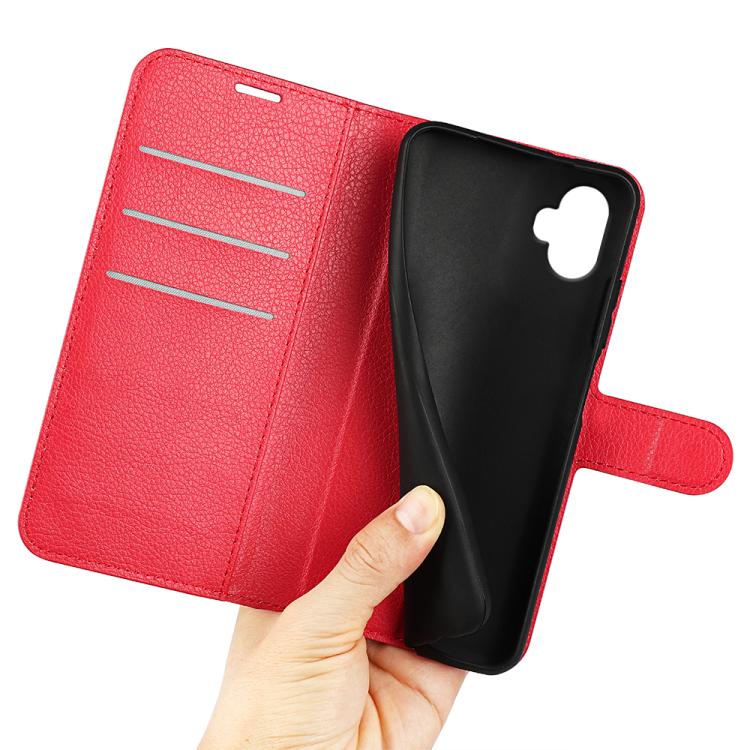 For Samsung Galaxy Xcover 7 Pro Litchi Texture Horizontal Flip Leather Phone Case with Holder