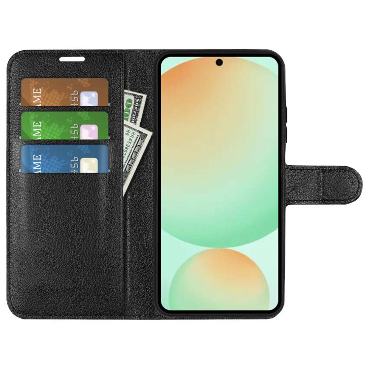 For Samsung Galaxy S25 FE 5G Litchi Texture Horizontal Flip Leather Phone Case with Holder