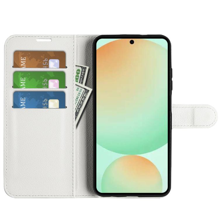 For Samsung Galaxy S25 FE 5G Litchi Texture Horizontal Flip Leather Phone Case with Holder