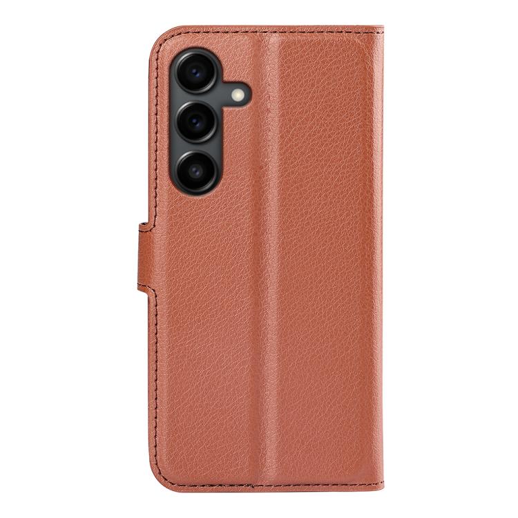 For Samsung Galaxy S25 FE 5G Litchi Texture Horizontal Flip Leather Phone Case with Holder