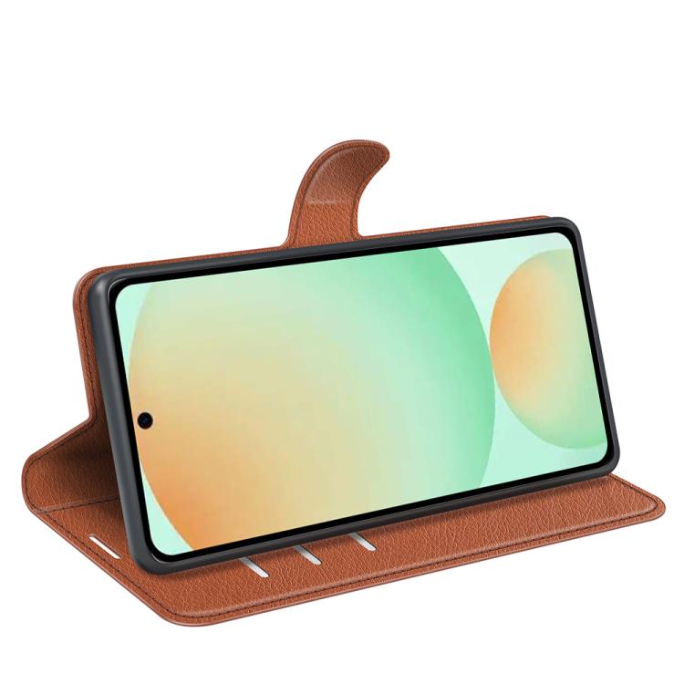 For Samsung Galaxy S25 FE 5G Litchi Texture Horizontal Flip Leather Phone Case with Holder