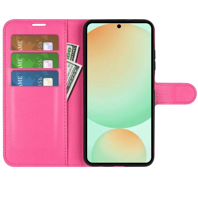 For Samsung Galaxy S25 FE 5G Litchi Texture Horizontal Flip Leather Phone Case with Holder