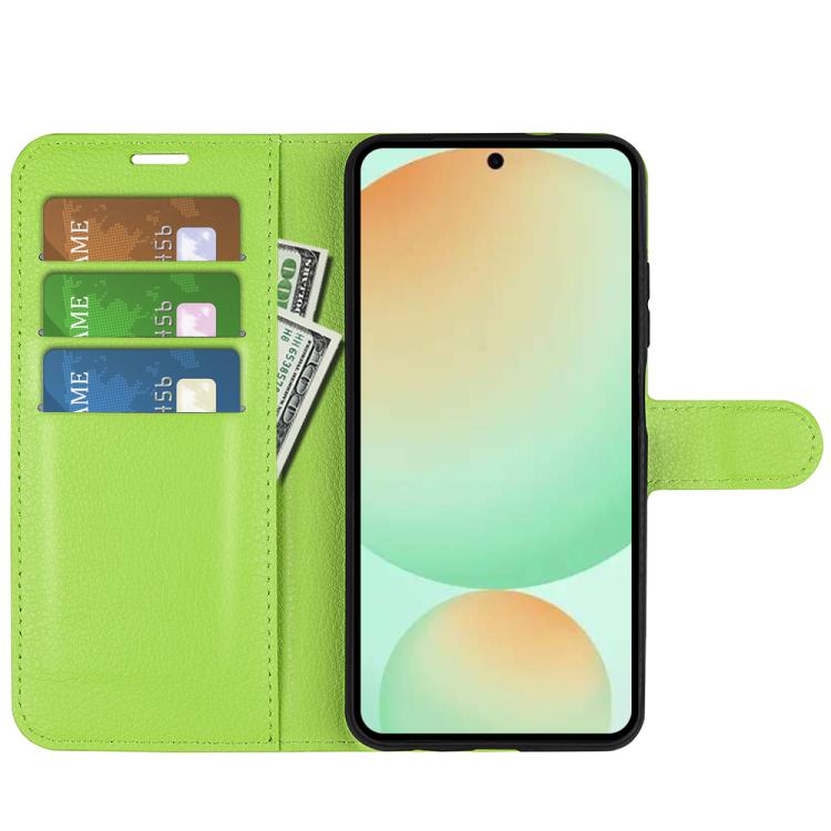 For Samsung Galaxy S25 FE 5G Litchi Texture Horizontal Flip Leather Phone Case with Holder
