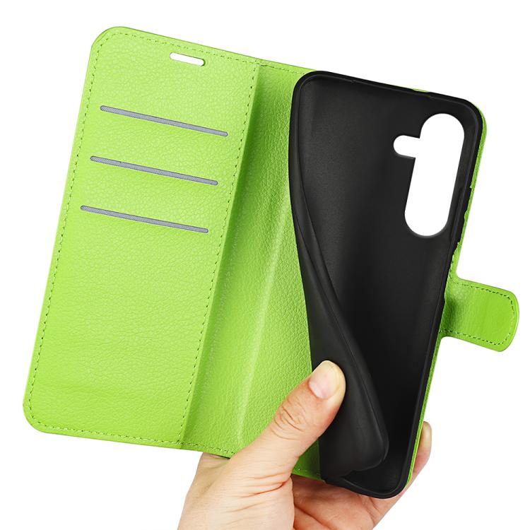 For Samsung Galaxy S25 FE 5G Litchi Texture Horizontal Flip Leather Phone Case with Holder