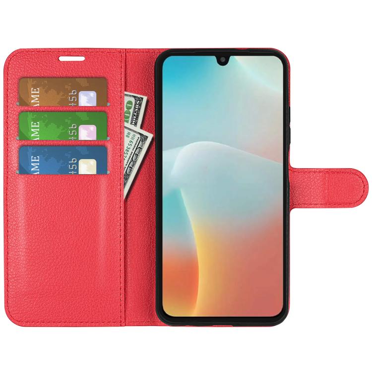 For Samsung Galaxy M16 / F16 Litchi Texture Horizontal Flip Leather Phone Case with Holder