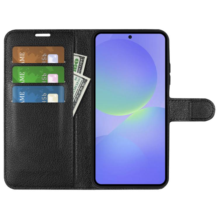 For Samsung Galaxy A37 5G Litchi Texture Horizontal Flip Leather Phone Case with Holder