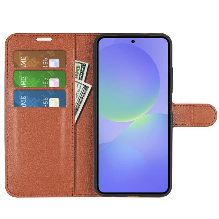 For Samsung Galaxy A37 5G Litchi Texture Horizontal Flip Leather Phone Case with Holder