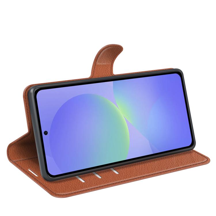 For Samsung Galaxy A37 5G Litchi Texture Horizontal Flip Leather Phone Case with Holder