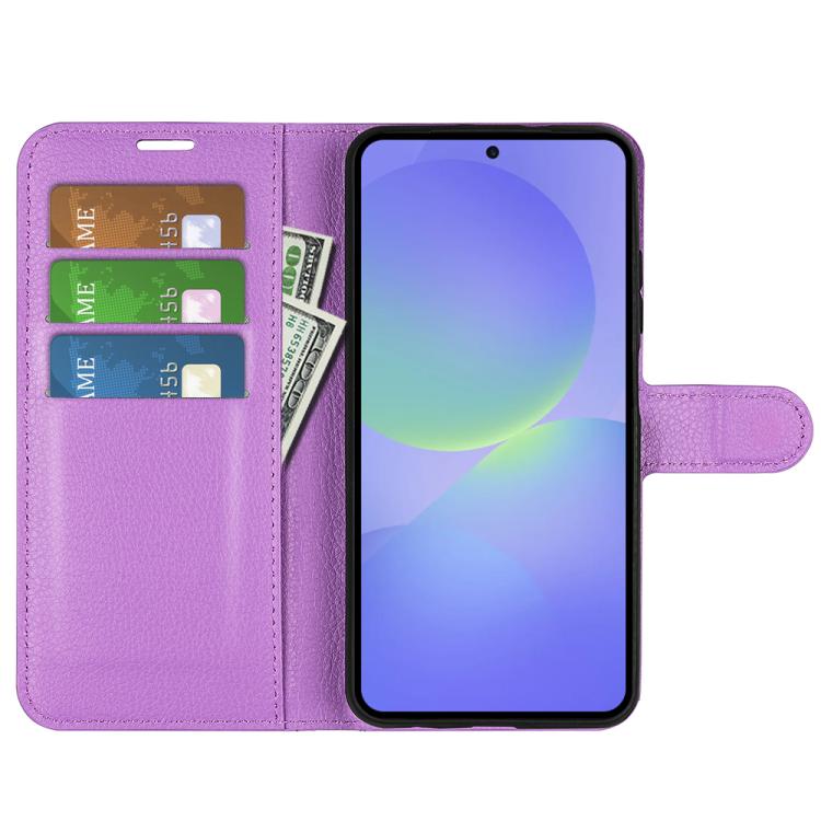 For Samsung Galaxy A37 5G Litchi Texture Horizontal Flip Leather Phone Case with Holder
