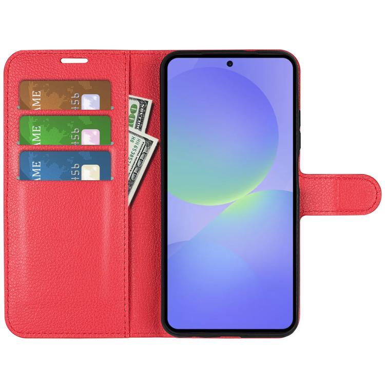 For Samsung Galaxy A37 5G Litchi Texture Horizontal Flip Leather Phone Case with Holder