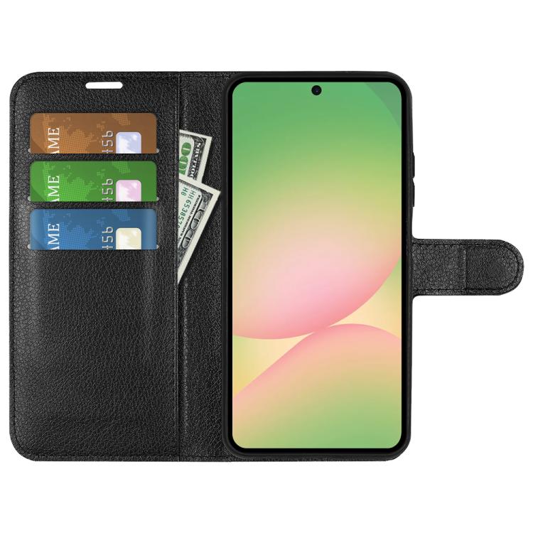 For Samsung Galaxy A57 5G Litchi Texture Horizontal Flip Leather Phone Case with Holder