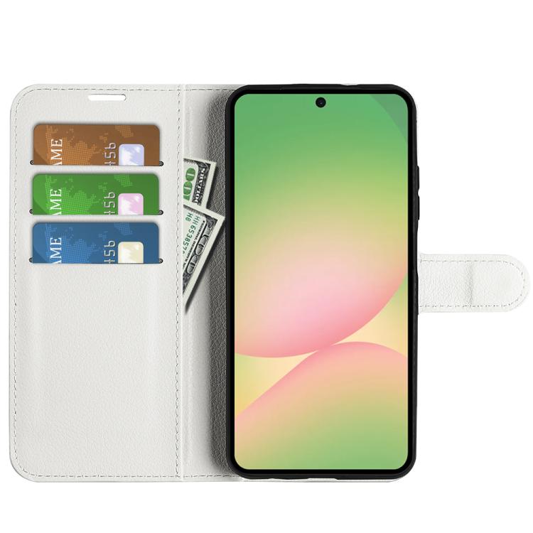 For Samsung Galaxy A57 5G Litchi Texture Horizontal Flip Leather Phone Case with Holder