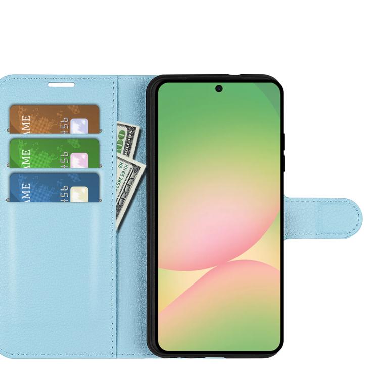 For Samsung Galaxy A57 5G Litchi Texture Horizontal Flip Leather Phone Case with Holder