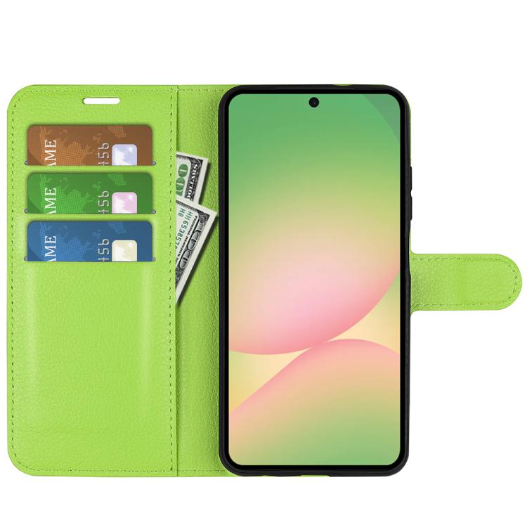 For Samsung Galaxy A57 5G Litchi Texture Horizontal Flip Leather Phone Case with Holder