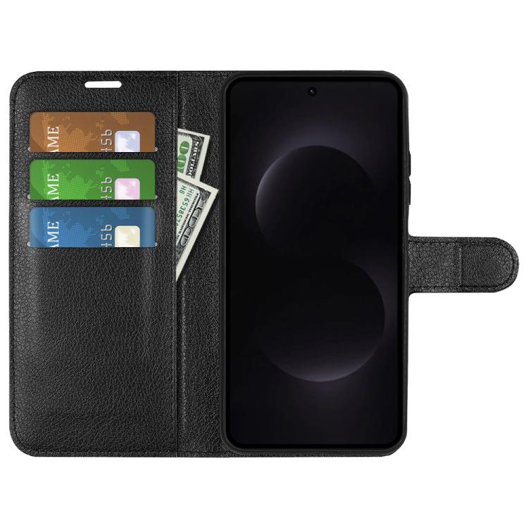 For Samsung Galaxy S26 Ultra 5G Litchi Texture Horizontal Flip Leather Phone Case with Holder