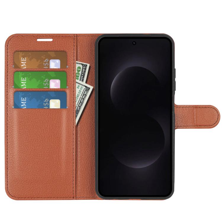 For Samsung Galaxy S26 Ultra 5G Litchi Texture Horizontal Flip Leather Phone Case with Holder