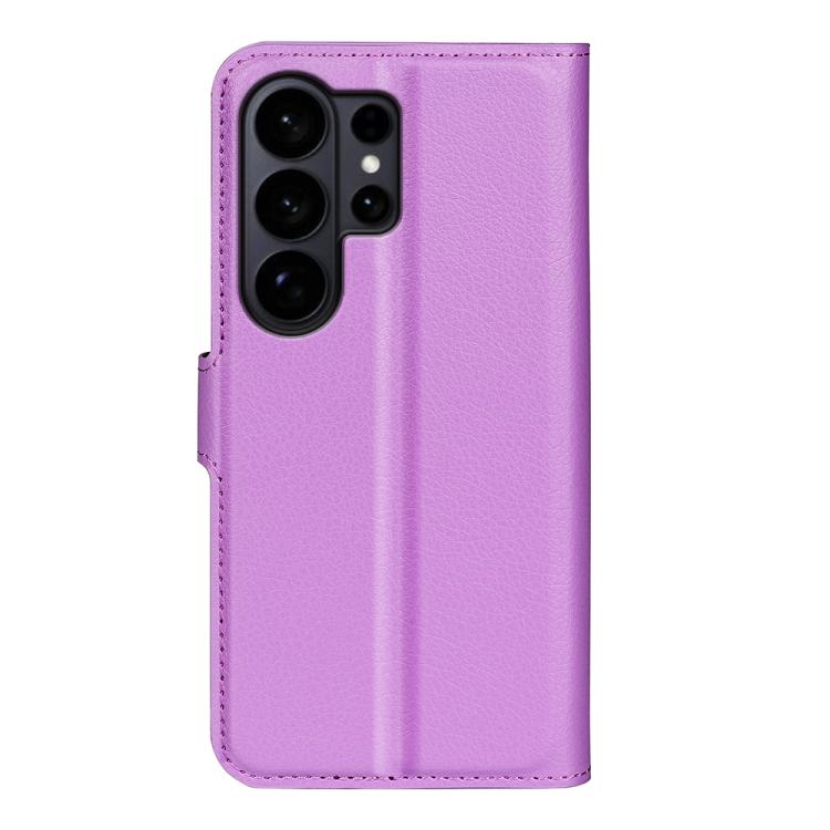 For Samsung Galaxy S26 Ultra 5G Litchi Texture Horizontal Flip Leather Phone Case with Holder