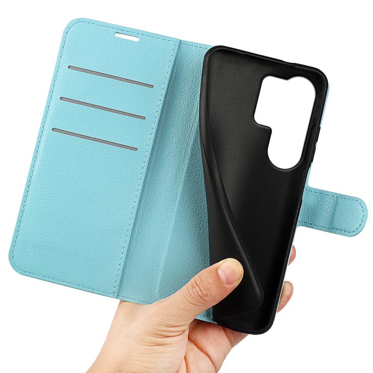 For Samsung Galaxy S26 Ultra 5G Litchi Texture Horizontal Flip Leather Phone Case with Holder