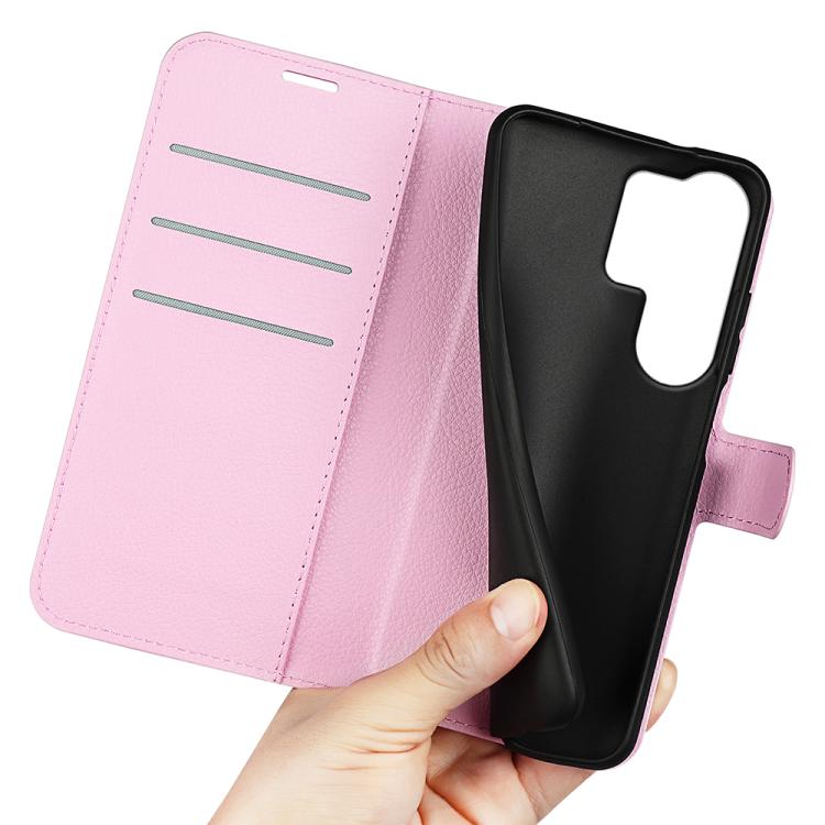 For Samsung Galaxy S26 Ultra 5G Litchi Texture Horizontal Flip Leather Phone Case with Holder