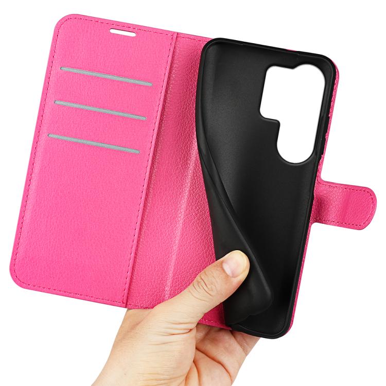 For Samsung Galaxy S26 Ultra 5G Litchi Texture Horizontal Flip Leather Phone Case with Holder