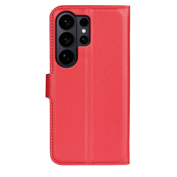 For Samsung Galaxy S26 Ultra 5G Litchi Texture Horizontal Flip Leather Phone Case with Holder