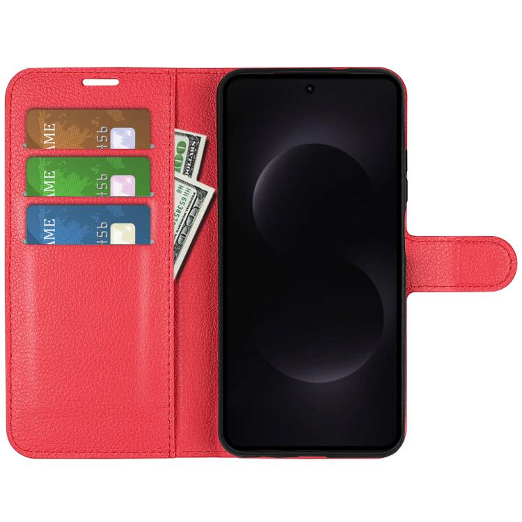For Samsung Galaxy S26 Ultra 5G Litchi Texture Horizontal Flip Leather Phone Case with Holder