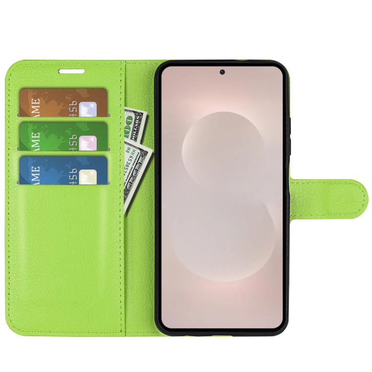 For Samsung Galaxy S26 Edge 5G Litchi Texture Horizontal Flip Leather Phone Case with Holder