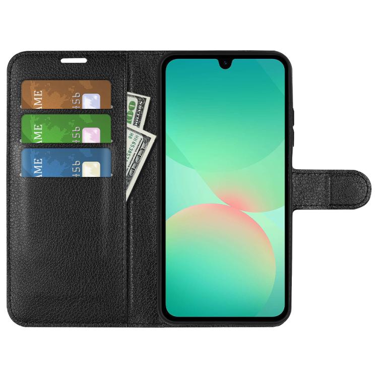 For Samsung Galaxy A27 5G Litchi Texture Horizontal Flip Leather Phone Case with Holder