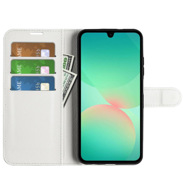 For Samsung Galaxy A27 5G Litchi Texture Horizontal Flip Leather Phone Case with Holder