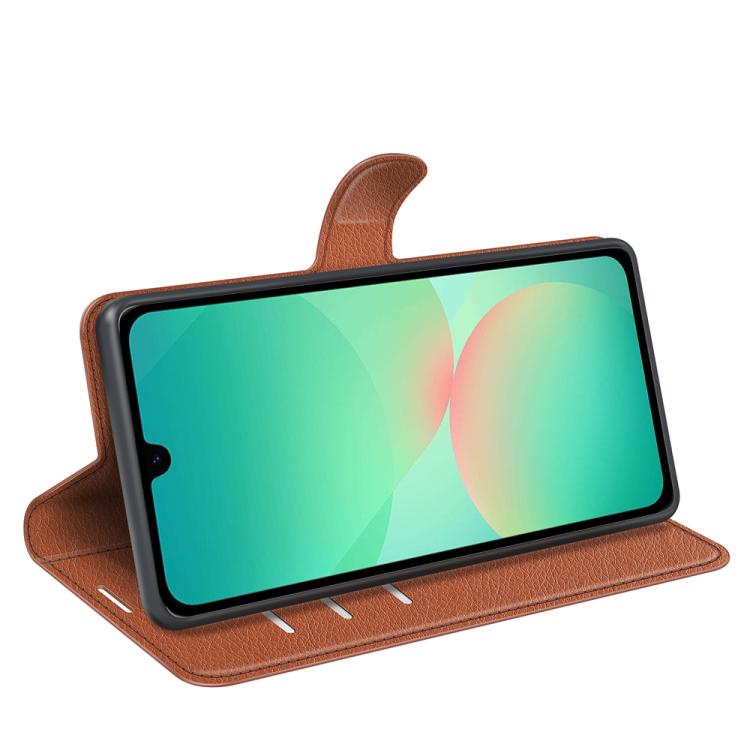 For Samsung Galaxy A27 5G Litchi Texture Horizontal Flip Leather Phone Case with Holder