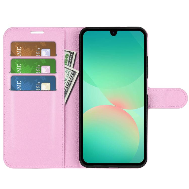 For Samsung Galaxy A27 5G Litchi Texture Horizontal Flip Leather Phone Case with Holder