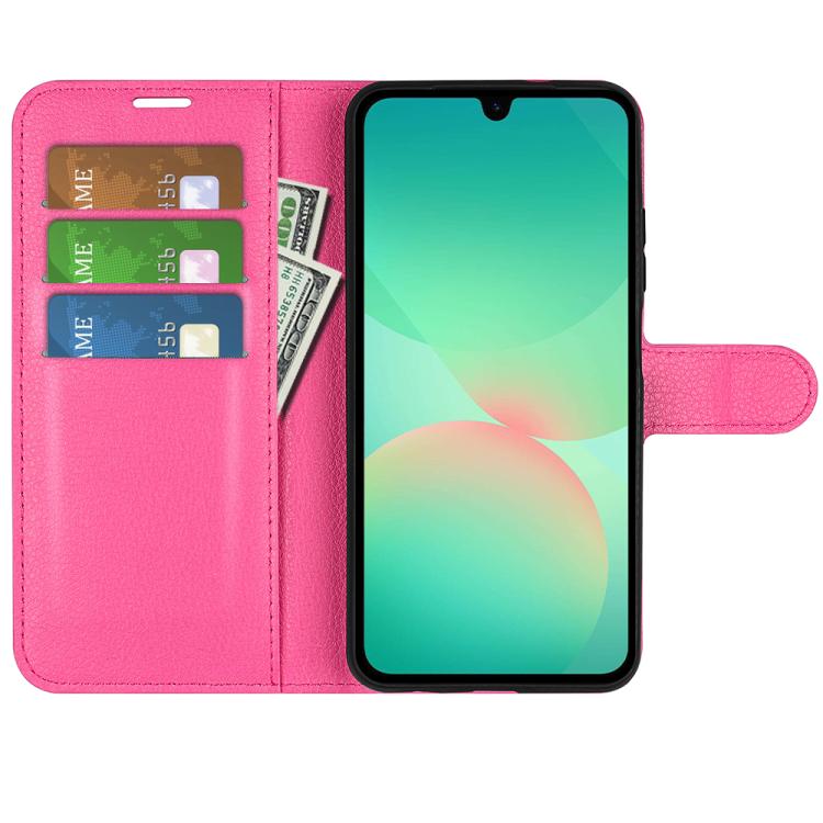 For Samsung Galaxy A27 5G Litchi Texture Horizontal Flip Leather Phone Case with Holder