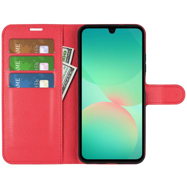 For Samsung Galaxy A27 5G Litchi Texture Horizontal Flip Leather Phone Case with Holder