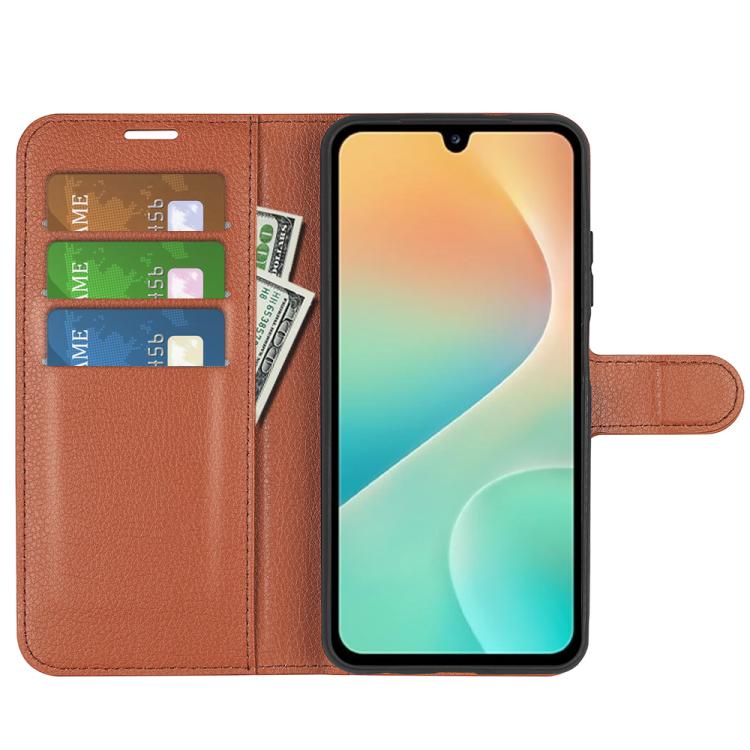For Samsung Galaxy M36 5G / F36 5G Litchi Texture Horizontal Flip Leather Phone Case with Holder