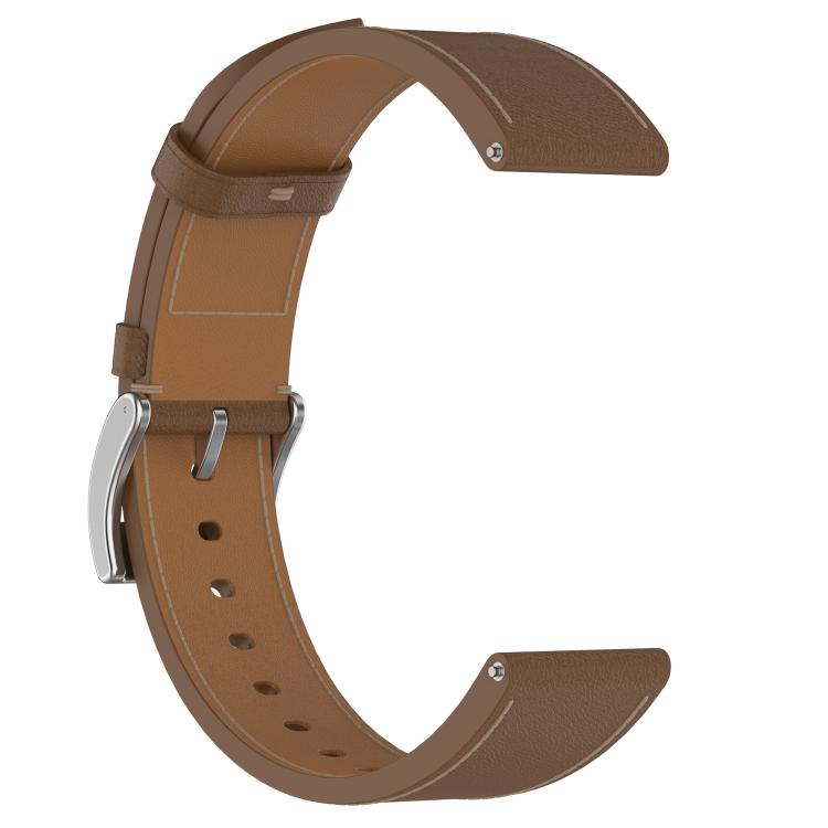 For Samsung Galaxy Watch 7 Press Button 20mm Leather Watch Band