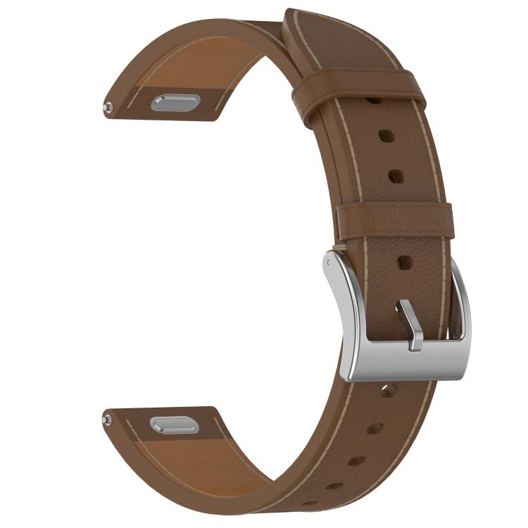 For Samsung Galaxy Watch 7 Press Button 20mm Leather Watch Band