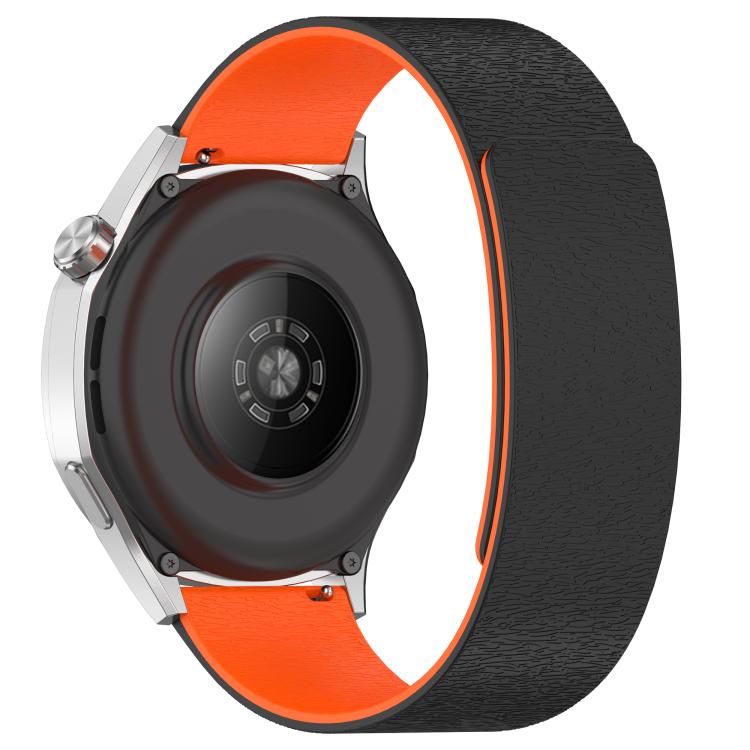 22mm Cloud Wood Grain Silicone Magnetic Watch Band
