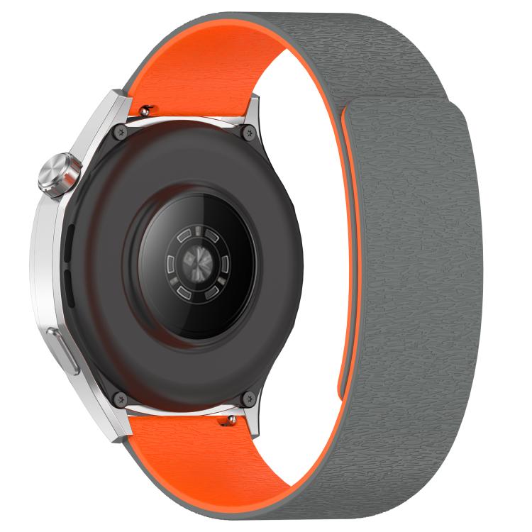 22mm Cloud Wood Grain Silicone Magnetic Watch Band