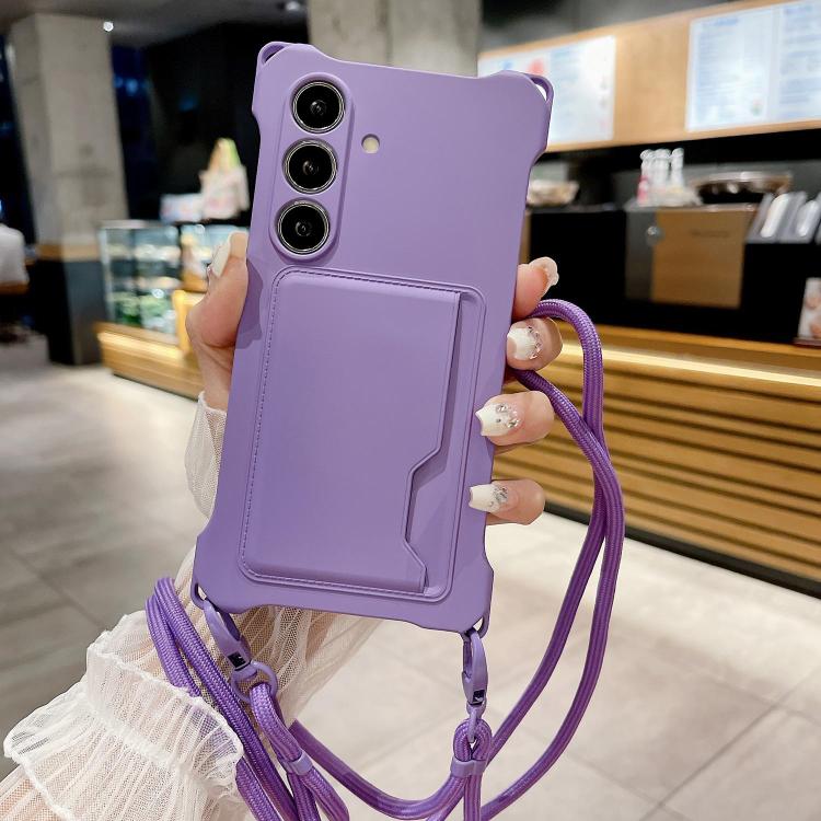 For Samsung Galaxy A35 Liquid TPU Card Bag Four Corner Shockproof Phone Case