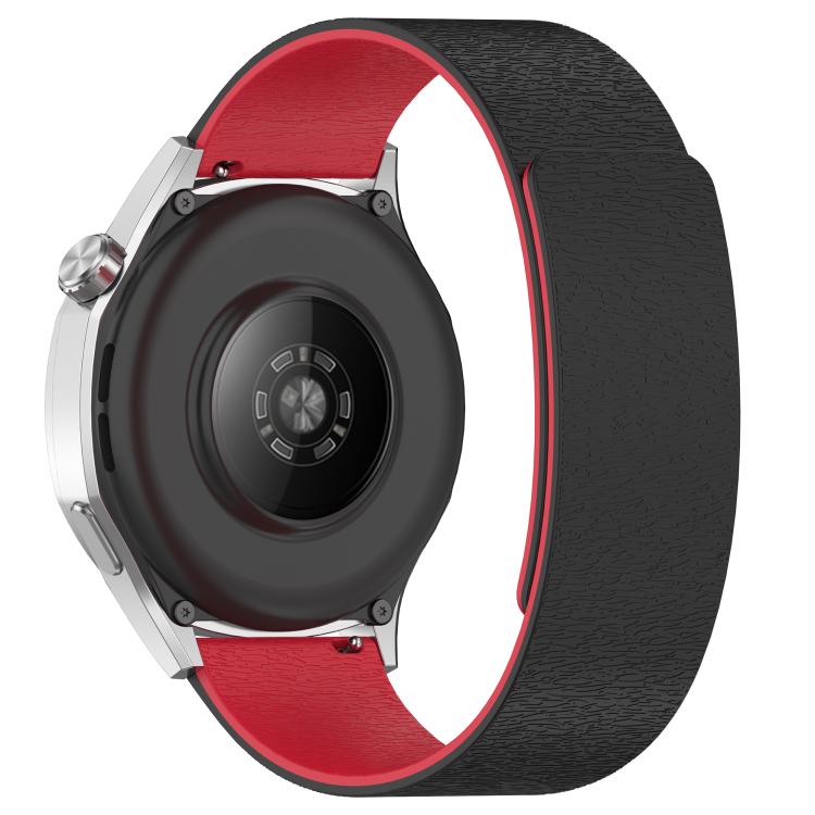 20mm Cloud Wood Grain Silicone Magnetic Watch Band