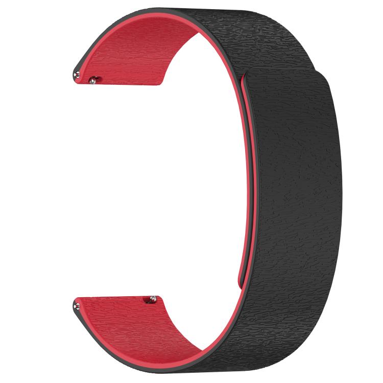 20mm Cloud Wood Grain Silicone Magnetic Watch Band