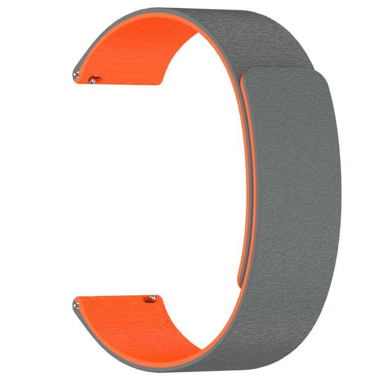 20mm Cloud Wood Grain Silicone Magnetic Watch Band