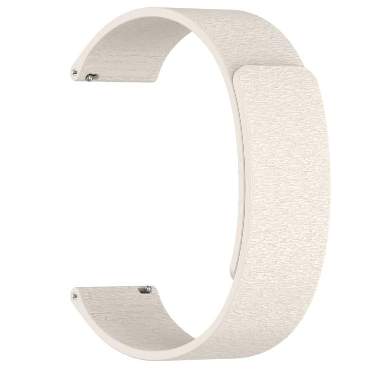 20mm Cloud Wood Grain Silicone Magnetic Watch Band