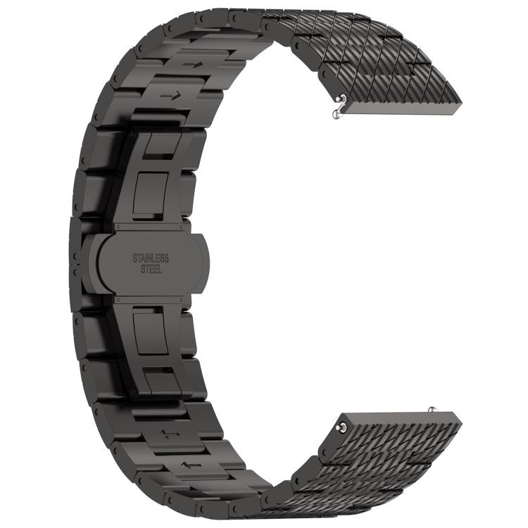 For OPPO Watch X2 Twill Texture Stainless Steel Metal Watch Band