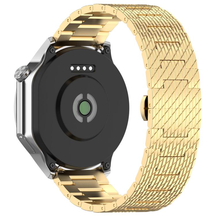 For OPPO Watch X2 Twill Texture Stainless Steel Metal Watch Band