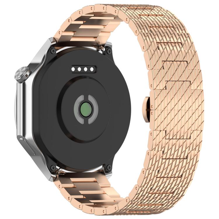 For OPPO Watch X2 Twill Texture Stainless Steel Metal Watch Band